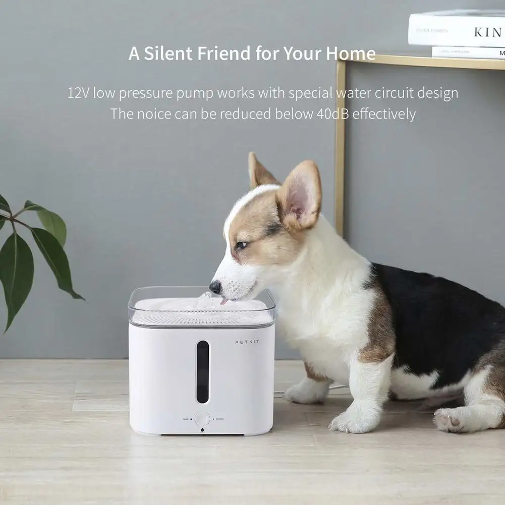 

PETKIT 2L Electric Cat Dog Drinking Water Dispenser Pet Water Fountain Automatic Water Feeder Dogs Cats Square Drinker Bowl