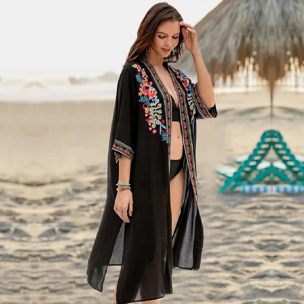 Open front kimono cardigan - sarong cover up