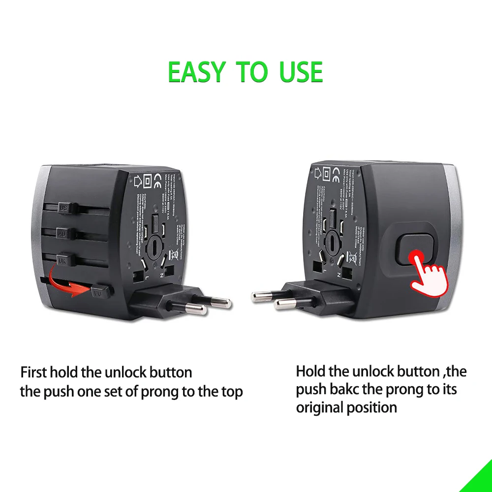Universal Travel plug All in one charger adapter for travel with EU US UK AU plug universal travel power charger sockets