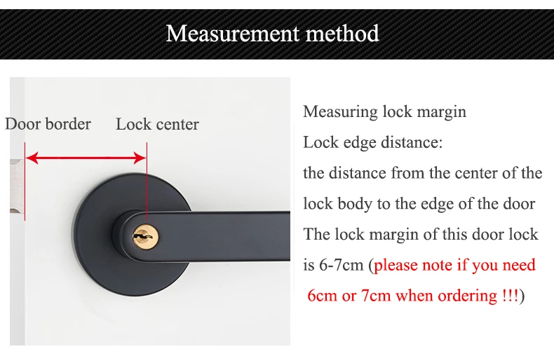 Description Picture 5 of item4color/ door handles for Interior doors Wave shape Front Back Lever latch lock cylinder American Modern Wood Interior Door lock
