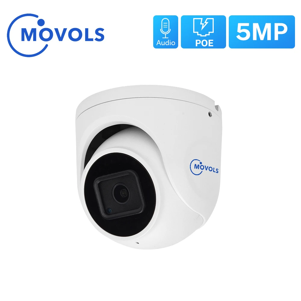 

MOVOLS 5MP POE IP Camera Metal Case Built-in MIC SONY IMX335 ONVIF P2P Security Waterproof Night Vision Surveillance CCTV Camera