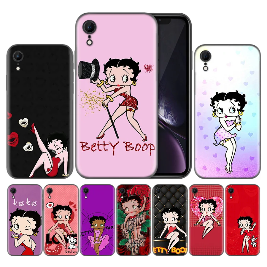 

betty boop vintage Soft TPU Cover Case For Apple iPhone 7 8 6 6S Plus 11 Pro X XS MAX XR 5 5S 5C SE 10 Ten Max Capa Funda