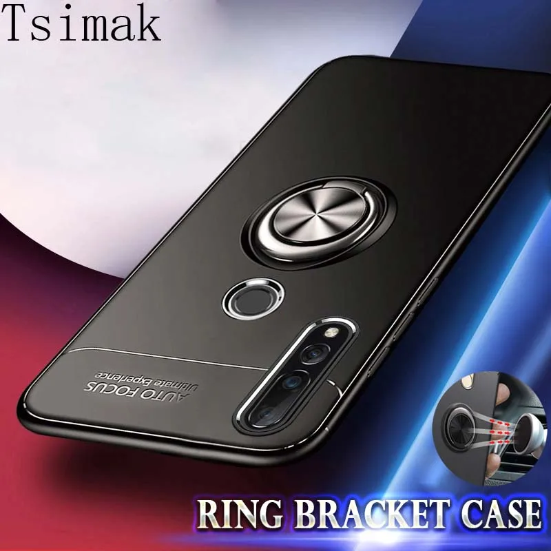 

Tsimak Case For Huawei Y5 Y6 Pro Y7 Prime Y9 2018 2019 Cover Silicone Shockproof Car Magnetic Ring Back Phone Coque