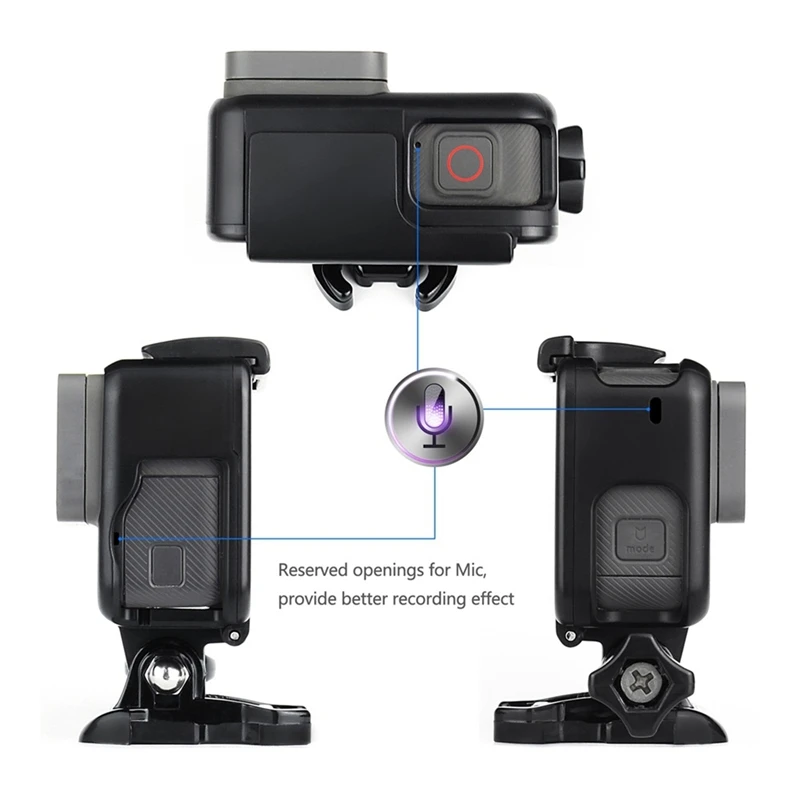 Полный-для спортивной камеры Gopro Hero защитная рамка Боковая открытая защитная рамка Спортивная камера портативный защитный чехол с объективом C
