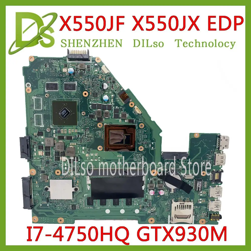 US $176.70 KEFU X550JF Motherboard For ASUS X550JX FX50J X550JD X550JK K550J W50J motheboard GTX930M I74750HQ Laptop mainrboard original