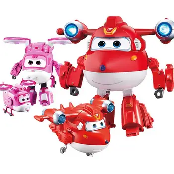 

2020 NEW Super Wings 12 Step Cool Sound and Light Deformation Robot Action Figures Super Wing transformer Toys for Children Gift