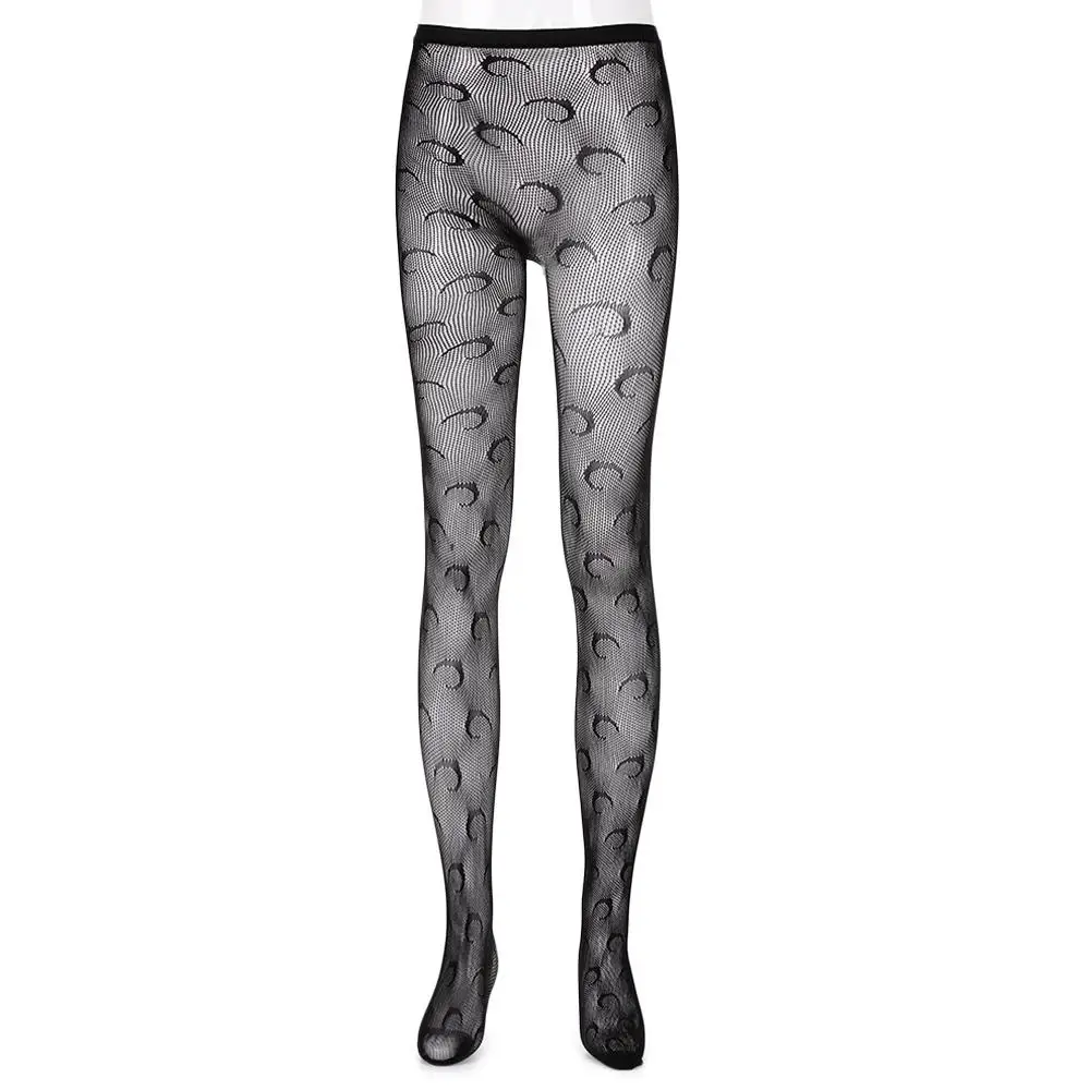 Bas fantaisie noir avec strass main image 1