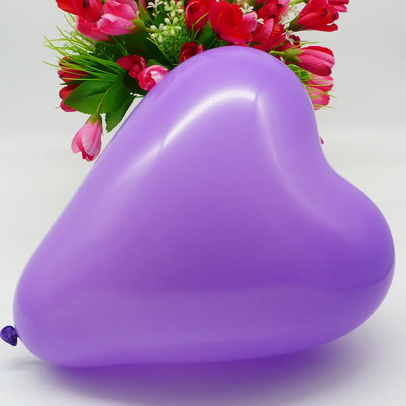 50 шт 10 дюймов красные любовь латексные воздушные шары «сердце» Свадебные украшения Гелиевый шар День святого Валентина подарки День рождения воздушный шар Globos - Цвет: purple