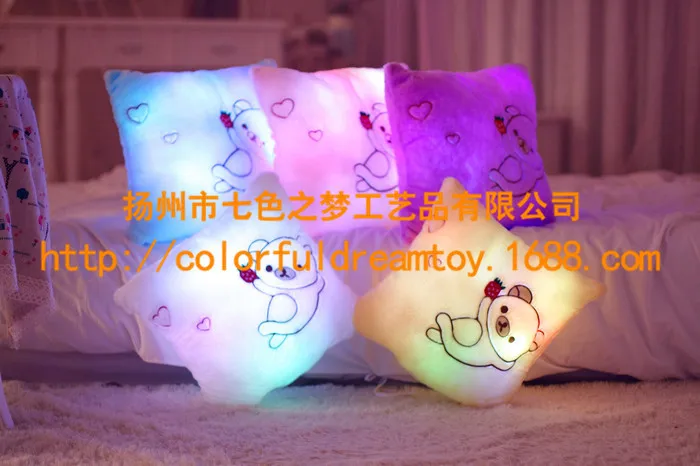 Горячая Музыка-Клык медведь красочные светящиеся подушки плюшевые игрушки-обработка настраиваемый рекрут агенты