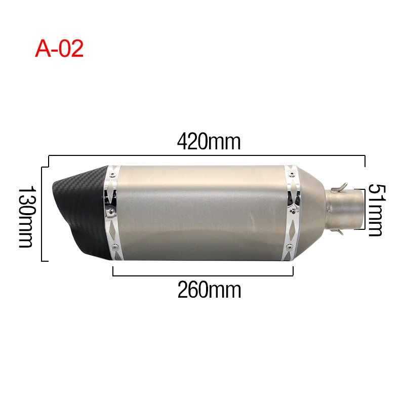 ZS MOTOS мотоцикл модифицированный скутер Akrapovic двойной выход глушитель выхлопной трубы CBR 125 250 CB400/600 YZF FZ400 Z750Nice звук - Цвет: A 02