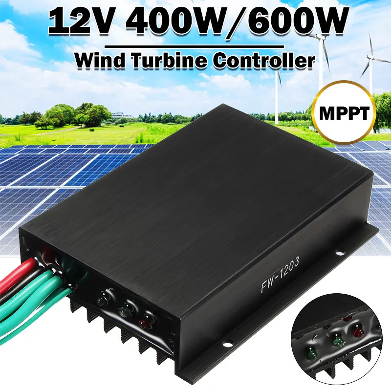 

Solar Wind Turbines Wind Generator 400W/600W 12V LED H ybrid Charger Controller Regulator