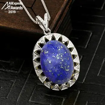 

13*18mm 6.18 Sale S925 Sterling Silver Indian Lapis Pedants Artisan Ukraine Chinatown lithuania Antique