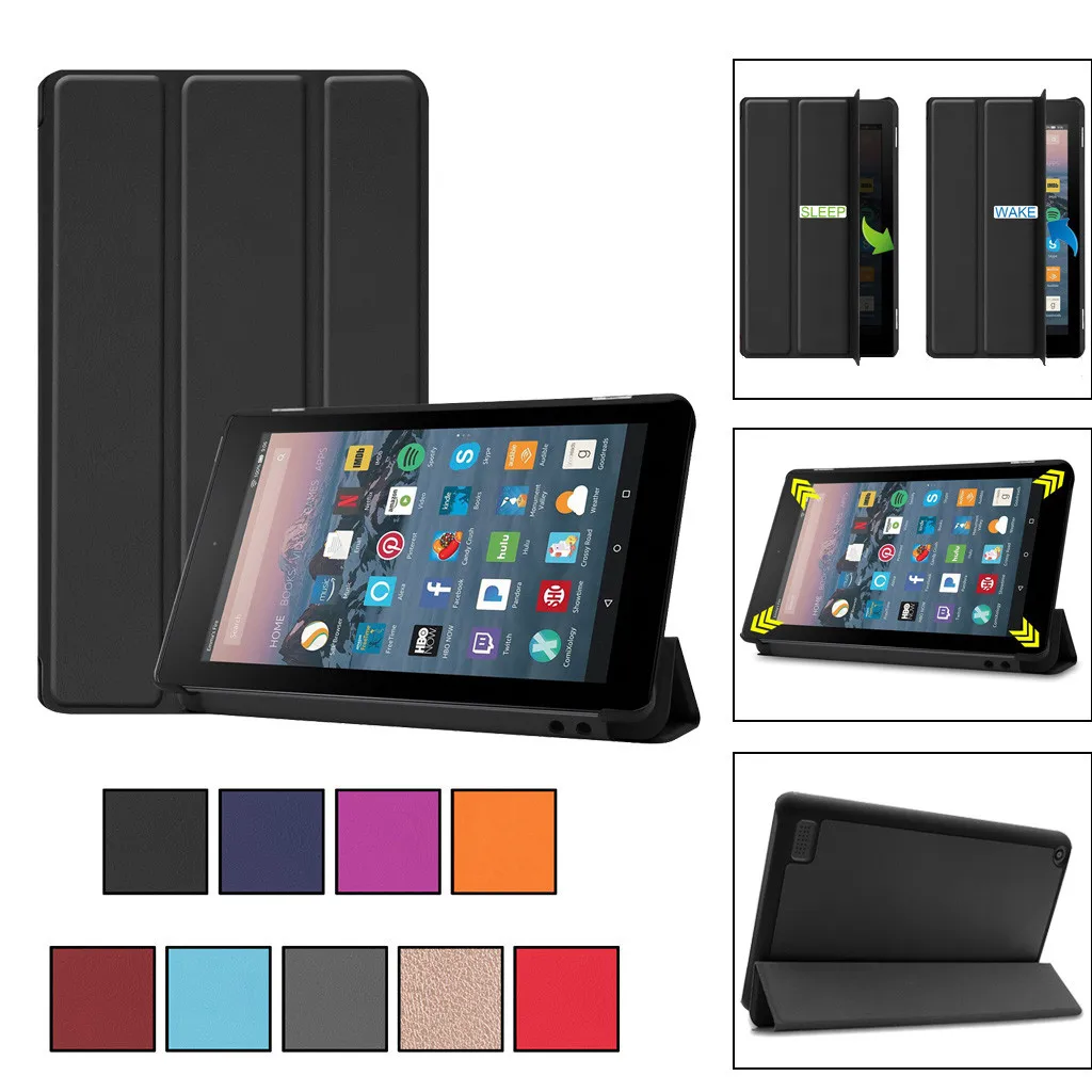 Чехол для планшета Amazon Kindle Fire 7 2019 2017 модный кожаный чехол с магнитной застежкой и