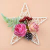 10/15/20cm Rattan Star frame Artificial flowers Wreaths Christmas decoration For Home DIY Handmade Door Hanging wedding wall ► Photo 2/6