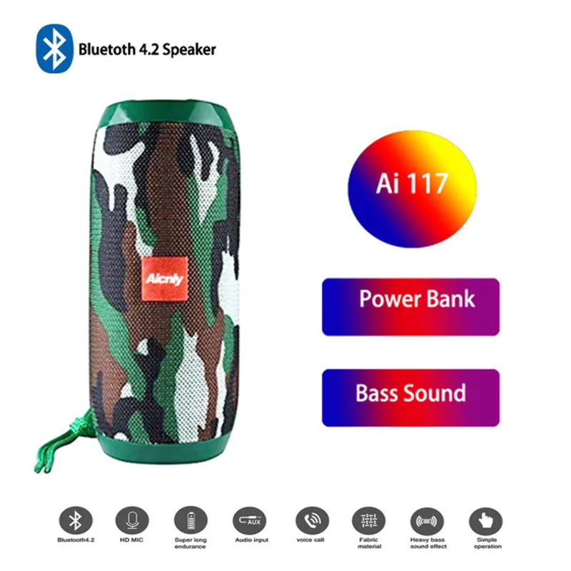 2019 беспроводной Bluetooth 10 Вт динамик s Колонка портативный звуковая система 3D