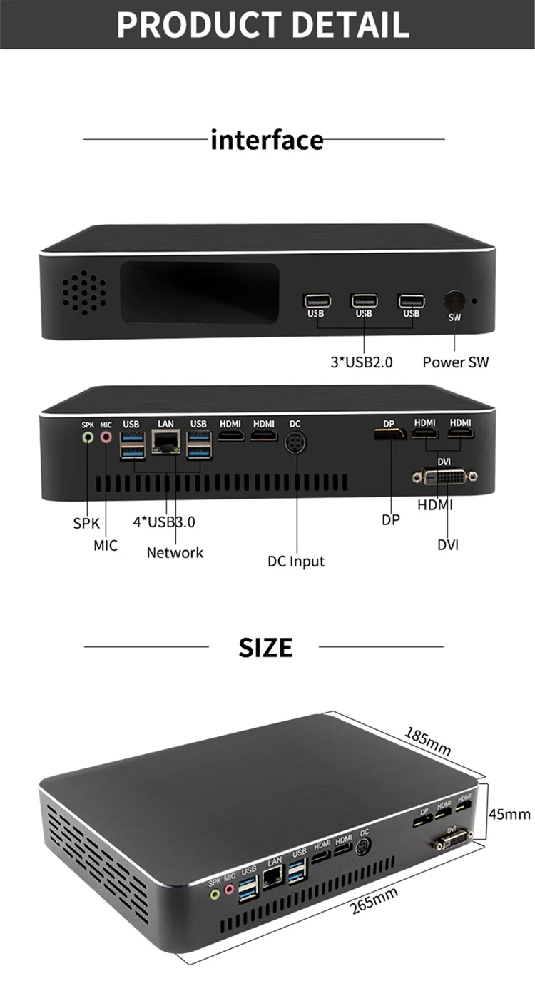 6 ядер 6 нитей тонкий клиент Intel Core i5 9400F Мини компьютер i7 8700 HDMI DP DVI игровой ПК Nvidia GTX 1050 2 Гб wifi i3 9100F