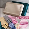 1 Pcs Luxury Satin Pillowcase 30cmx50cm/40cmx60cm Pure Color Luxury Comfortable Imtation Satin Memory Foam Pillow Cover 1