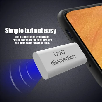 

Portable UVC disinfection UV LED light mobile phone USB interface plug power supply factory OEM wholesale 275 nm UVC Program