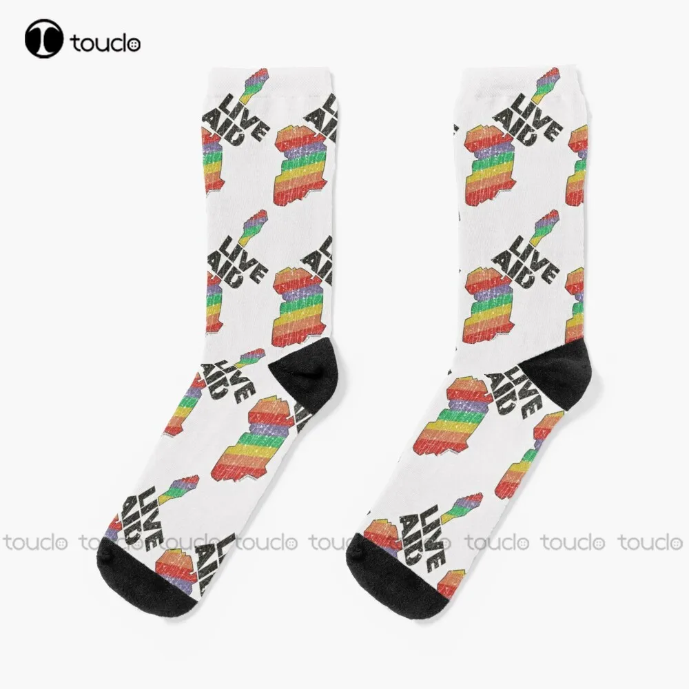 

Live Aid Socks Unisex Adult Teen Youth Socks Personalized Custom 360° Digital Print Hd High Quality Christmas Gift Funny Sock
