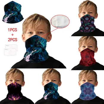 

Children Neck Multifunctional mascaras Headband with Carbon Filters Bandanas Dustproof Protective Toiletry Kits маски masques