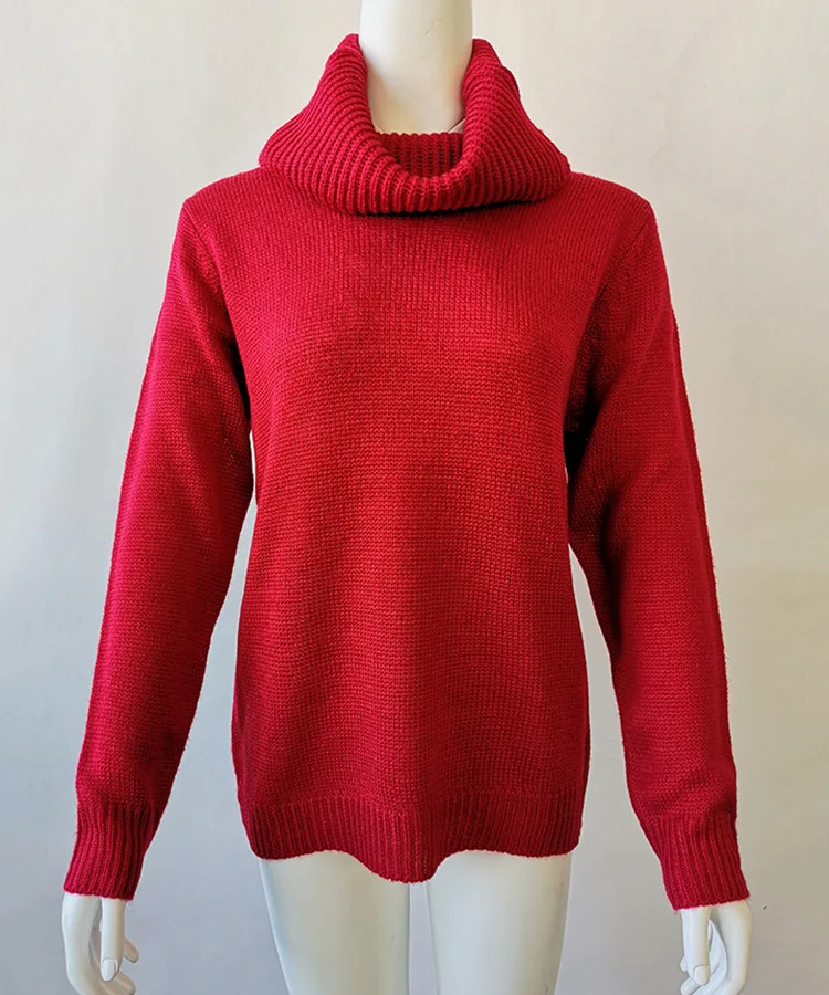 autumn winter Women Knitted Turtleneck Sweater Casual Soft polo-neck Jumper Fashion Loose Femme Elasticity Pullovers