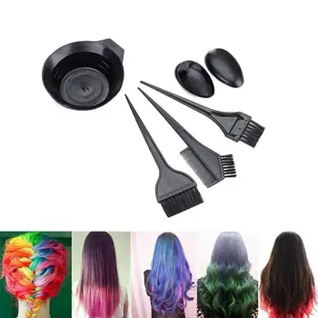 

Newly 5 PC/Set Hair Color Dye Comb Brushes Tool Kit Set Plastic Tint Coloring Kit Dyeing Hair Set Coloring F6G5