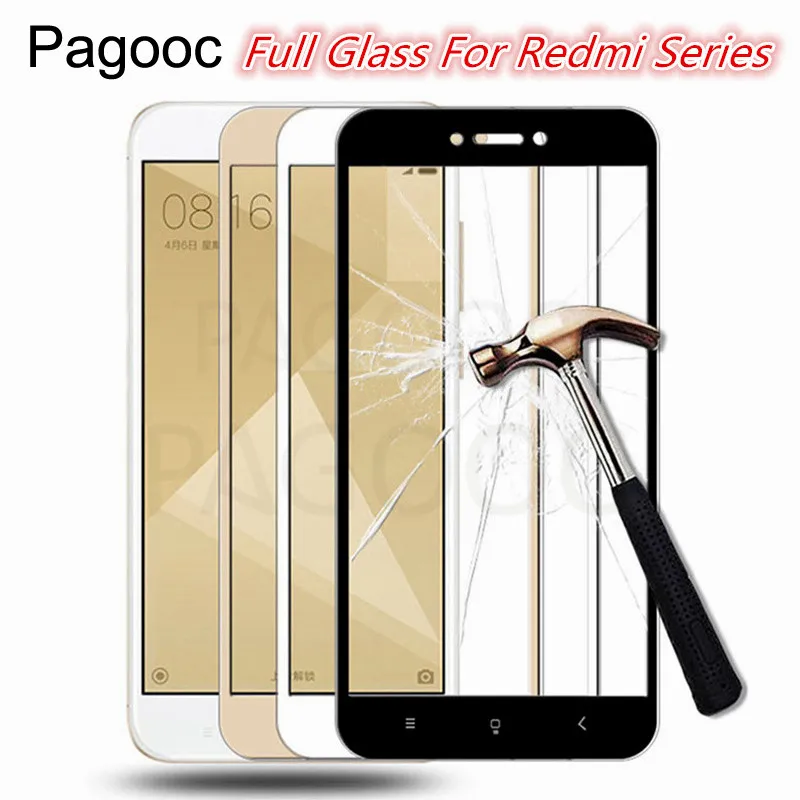 

9D Protective Glass on the For Xiaomi Redmi 4A 4X S2 5 5A 5 Plus Note 4 4X 5 5A Pro Tempered Glass Screen Protector Film Case