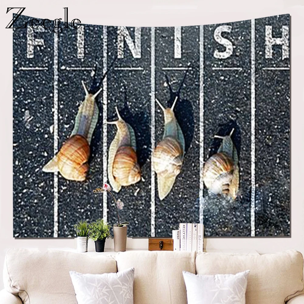 Zeegle Animal Pattern Wall Hanging Tapestry Creative Beach Towel Picnic Blanket Home Living Room Office Art Decoration Blanket