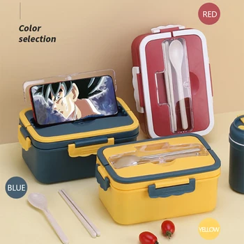 

Microwave Portable Wheat Straw Lunch Box 2020 New Hot Japanese Style Compartment Bento Box Kitchen Leakproof Food Container