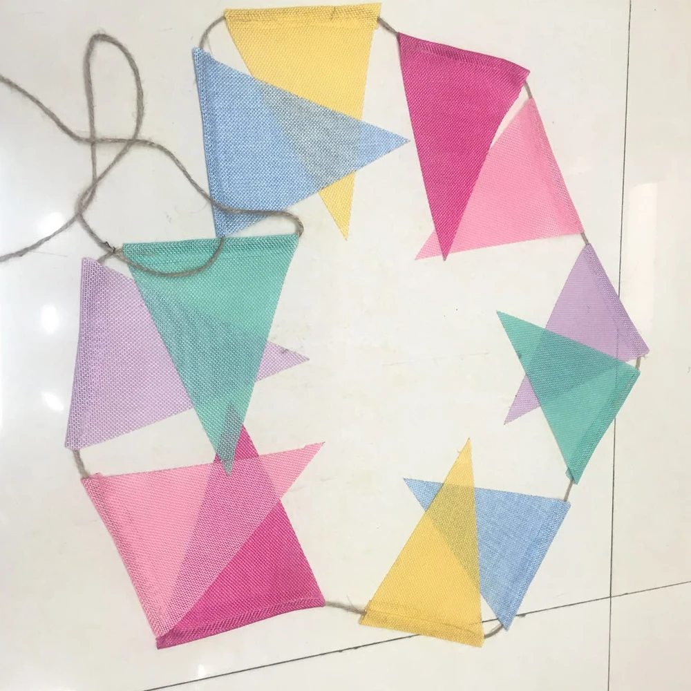 Персонализированная нарядная ткань треугольник имитированный флажок из мешковины подвесные буквы баннер украшение в виде флага для вечерние украшения
