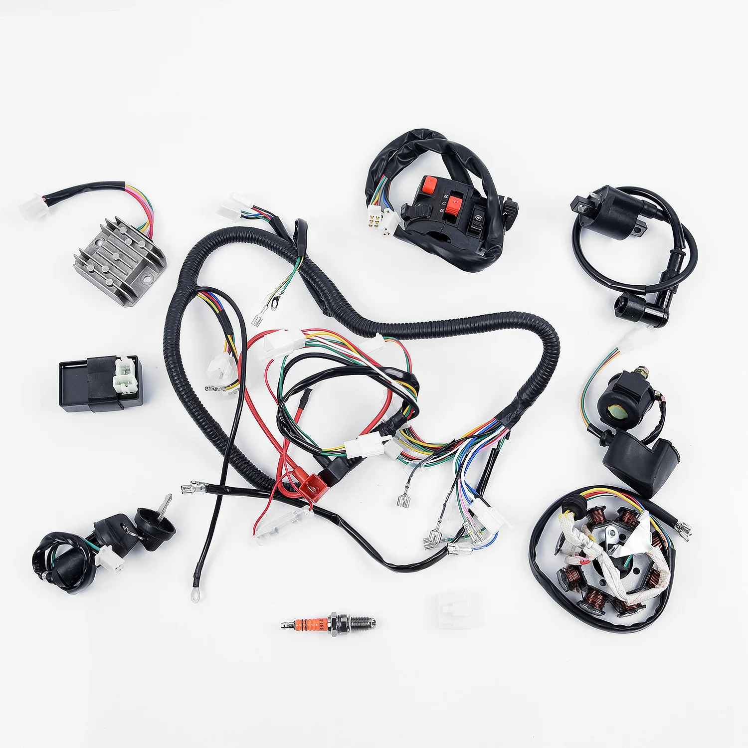 Электрический сменный Пластиковый корпус для ATV QUAD 150/200/250CC проволочный станок статор выключатель проводки Горячая надежный