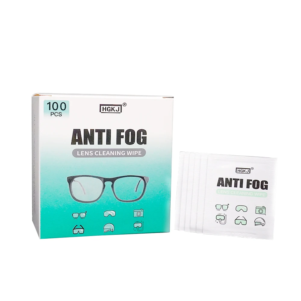 Glasses Anti Fog Wipe 100/200p HGKJ Anit-fog Wet Cloth For Eyeglasses Sunglasses Goggles Helmet Shields Dive Masks Sport Glasses anti fog wipes