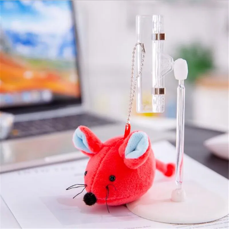 1Pcs 13CM New Holiday Gift Cute Rat Year Mascot Peaceful Rat Pendant Toy Christmas Gift For Girls&Boys&Childs HANDANWEIRAN - Color: Rose red