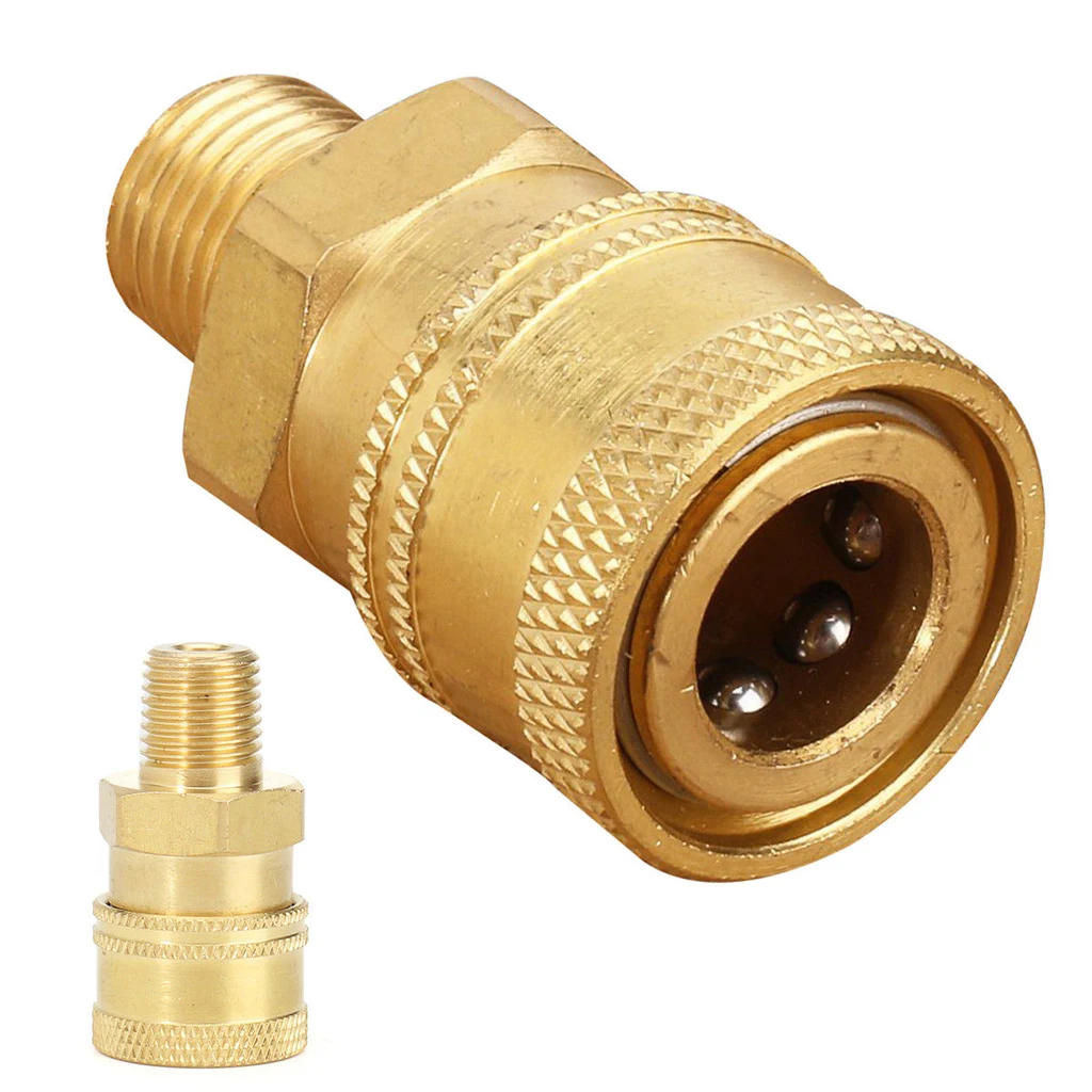 1x Brass Pressure Washer Quick Connect 12mm to 1/4 Male Coupler Adapter