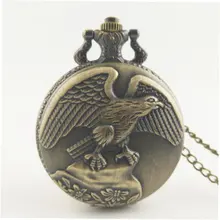 Винтажный Шарм Летучая Мышь Модные мужские и женские кварцевые карманные часы унисекс ожерелье кулон часы с цепочкой лучшие подарки