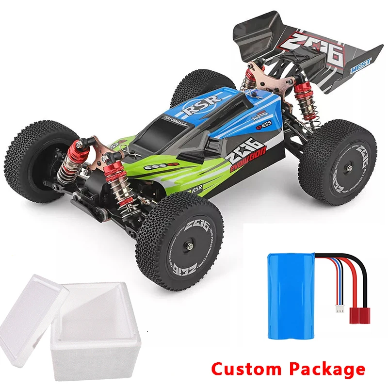 Green 1Battery Foam Wltoys 144001 1/14 2,4 г р/у Багги 4WD высокое Скорость гоночный автомобиль RC модели автомобилей до 60 км/ч Радиоуправляемый гоночный автомобиль 550 мотор RC внедорожного автомобиля РТР дистанционного управления - Цвет: Green 1Battery Foam