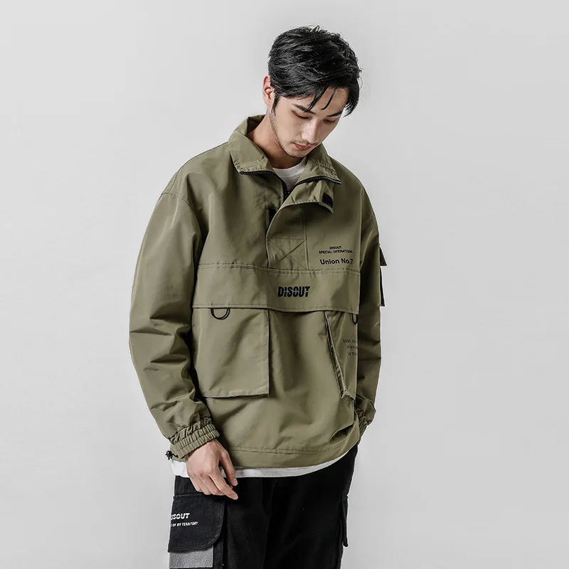 

City Where the Product 2019 Autumn Clothing New Style Characteristics Stand Collar Taotoukuan Handsome Jacket MEN'S Coat Men's S