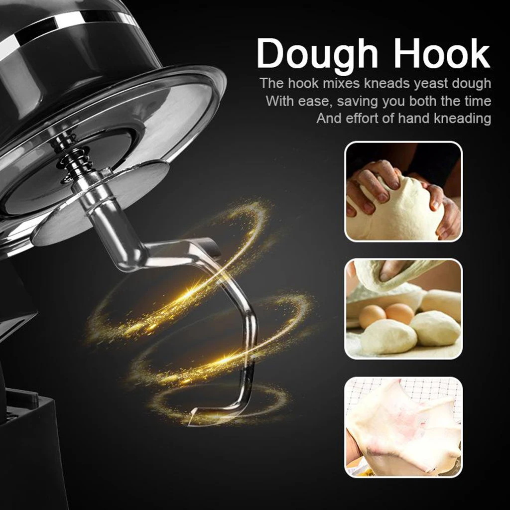 5L Kitchen Electric Stand Mixer Cake Dough Makers Tilt-Head Blender Baking Whipping Set 1500W 220V EU Plug