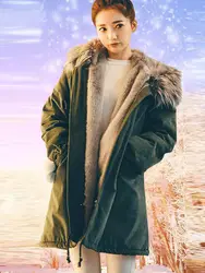 Женские парки зимние пальто с капюшоном Толстая хлопковая теплая Женская куртка модное пальто средней длины с подкладкой верхняя одежда