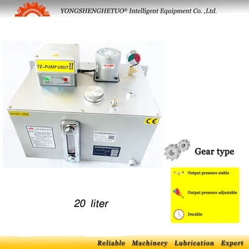 

CE long running lubrication oil pump gear lubricator 20L 220V PLC Continously workable for centralized lubrication CNC