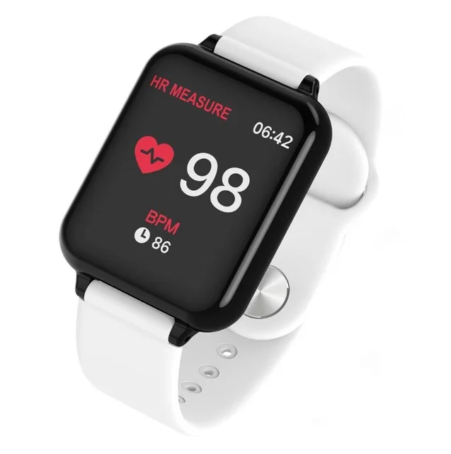 Умный Браслет, измеритель артериального давления, фитнес-трекер, трекер сердечного ритма, водонепроницаемый, IP67, Bluetooth, смарт-браслет, спортивные наручные часы - Цвет: Белый