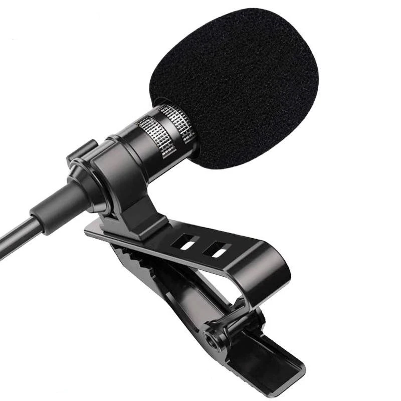 3.5 mm Clip Tie Collar Microphone for Mobile Phone Speaking in Lecture 3m Bracket Clip Vocal Audio Lapel Microphones - ANKUX Tech Co., Ltd