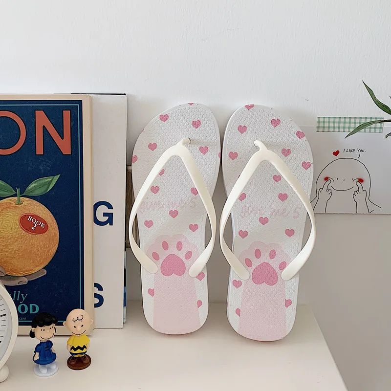 Ins/шлепанцы в Корейском стиле с когтями из мультфильмов; женские милые тапочки; красивая обувь для студентов; Мягкие резиновые шлепанцы; женские пляжные шлепанцы