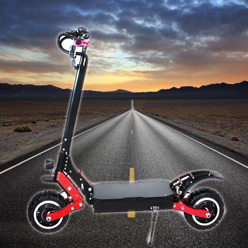 

High speed 100km/h 11 inch folding off-road tire 71.4V 2000W * 2 dual motor electric scooter for adult