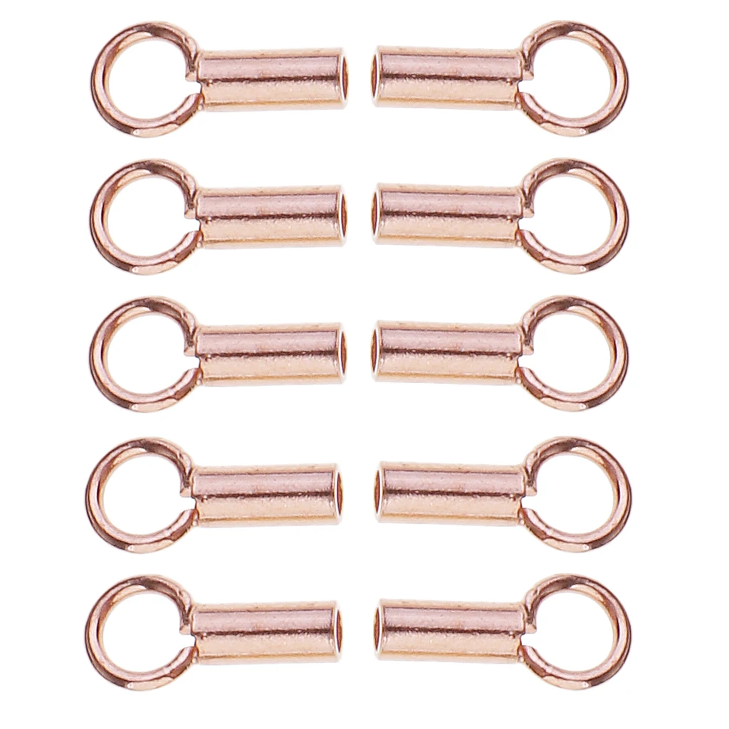 30pcs 925 Sterling silver color Tube Crimp Bead Stopper Cord End Jewelry Findings Vintage Style Necklace Bracelets Accessory