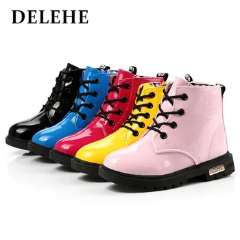 

Fashion Colorful PU Children Boots Shoes Autumn PU Leather Children Boots Fashion Toddler Kids Boots