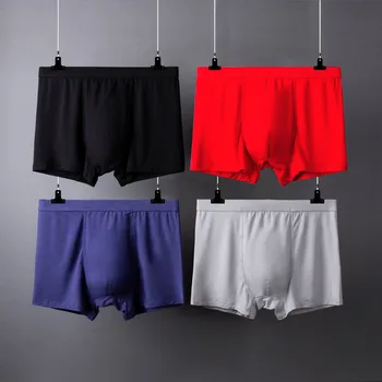 

PLUS SIZE 100% Cotton Shorts Underpants Men'S Boxers Men Shorts Breathable Underwear Pure color Large Size Boyfriend GIfts