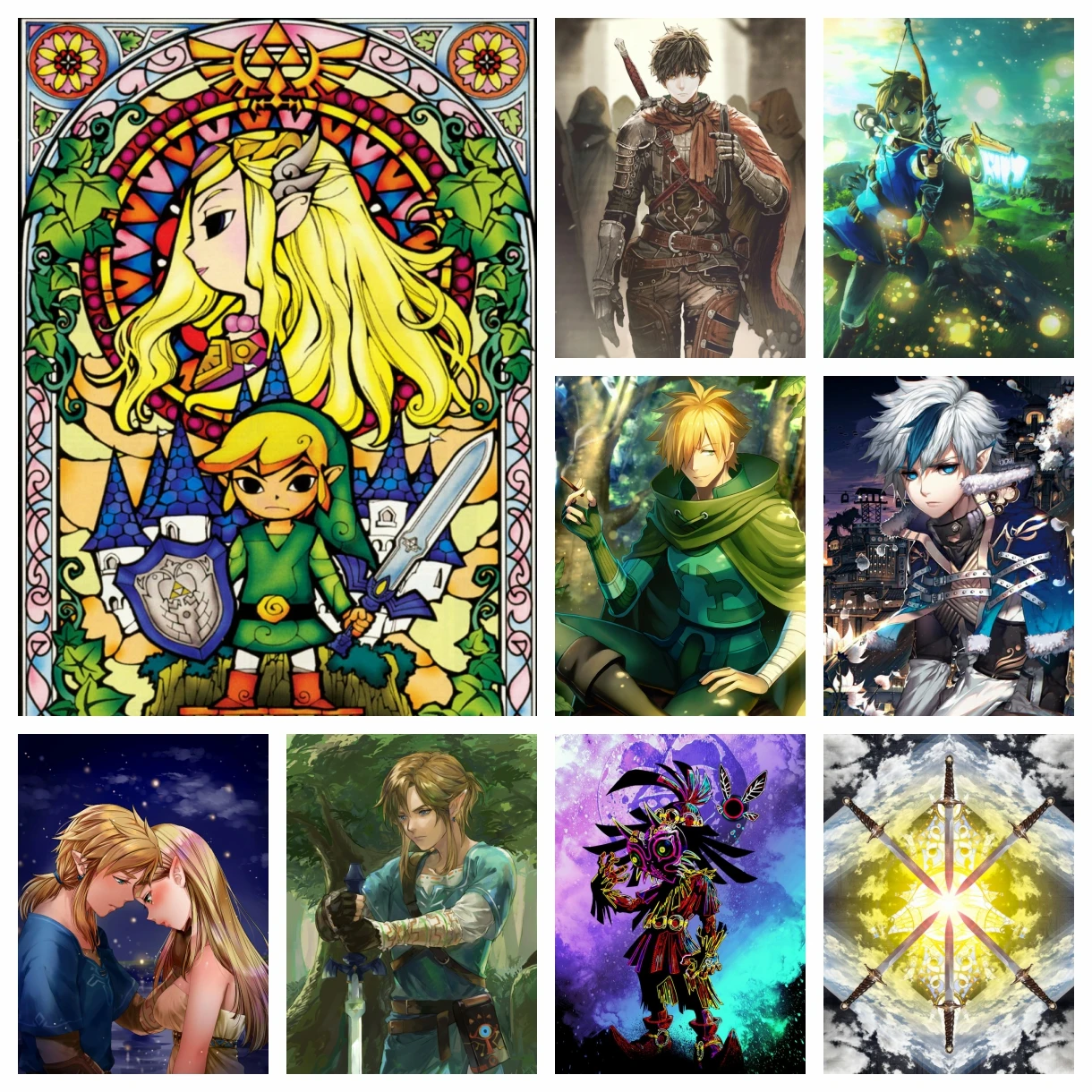 5d Diy Diamond Embroidery Zelda Diamond Painting Anime Full Drill