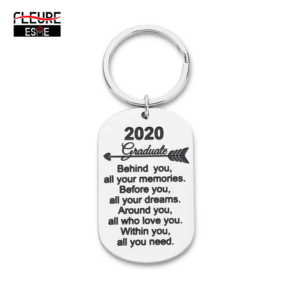 

2020 Keychain Graduation Gifts for Him Her Inspirational Keyring Gifts for Women Men Girl Boy Daughter Son Graduate from Dad Mom