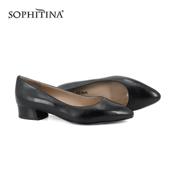 

SOPHITINA Sexy Pointed Toe flats High Quality Genuine Leather Solid Handmade New Women's Shoes Fashion Comfortable flats C239